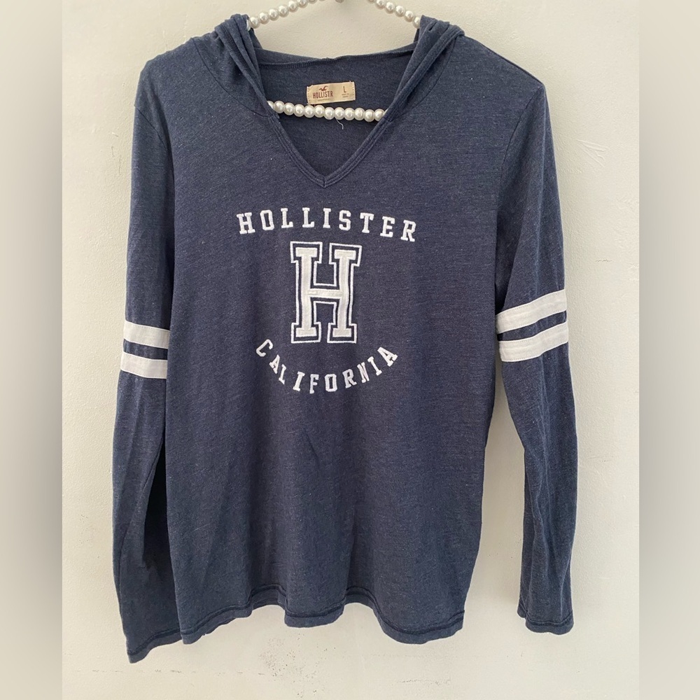 Hollister Dark Blue California Hoodie vintage 2000 ‘s y2k cotton - Picture 7 of 9